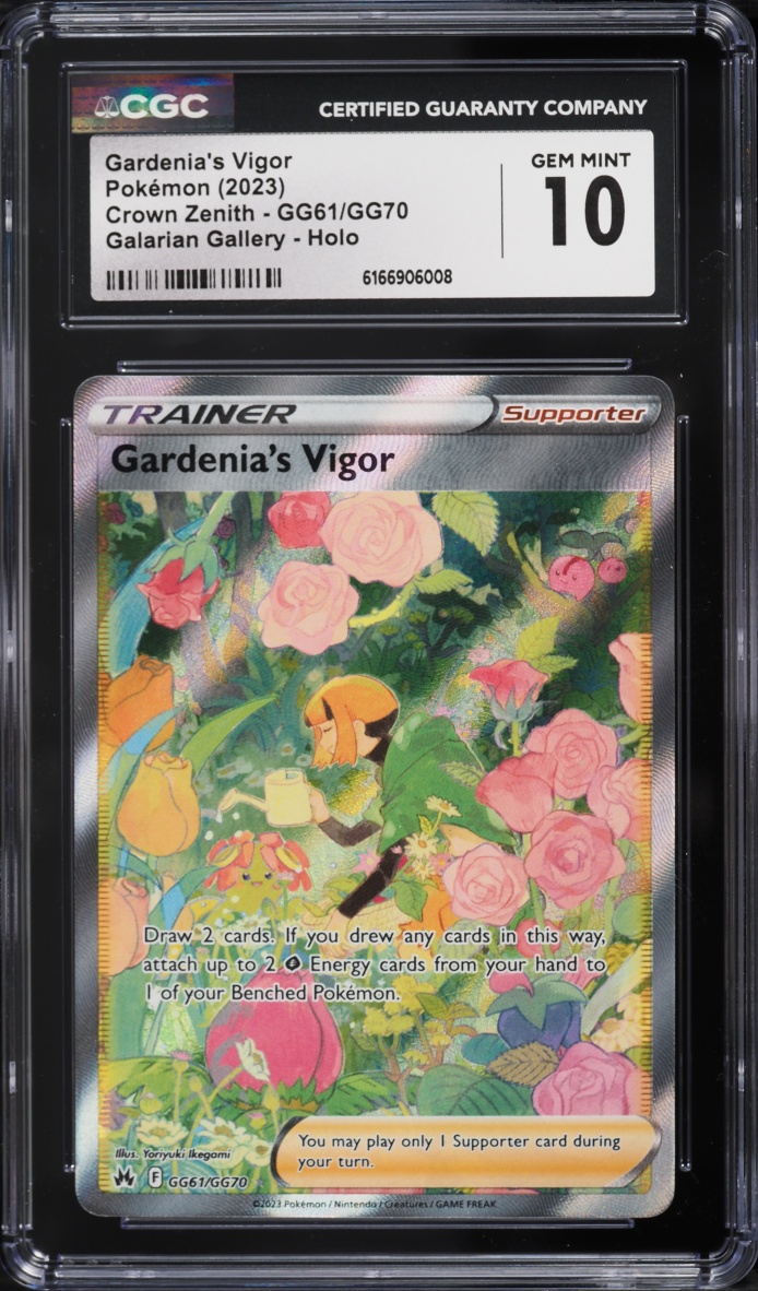 2023 Pokemon Sword & Shield Crown Zenith Alt Art Gardenia's Vigor #GG61 CGC 10 GEM MINT
