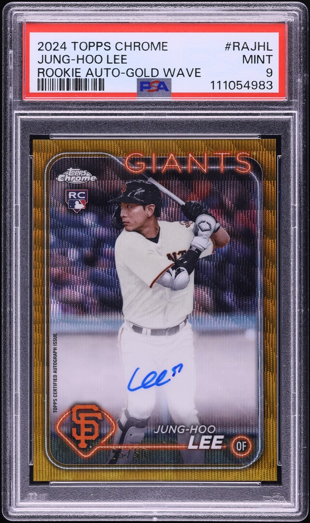 2024 Topps Chrome Gold Wave Jung-Hoo Lee ROOKIE AUTO /50
