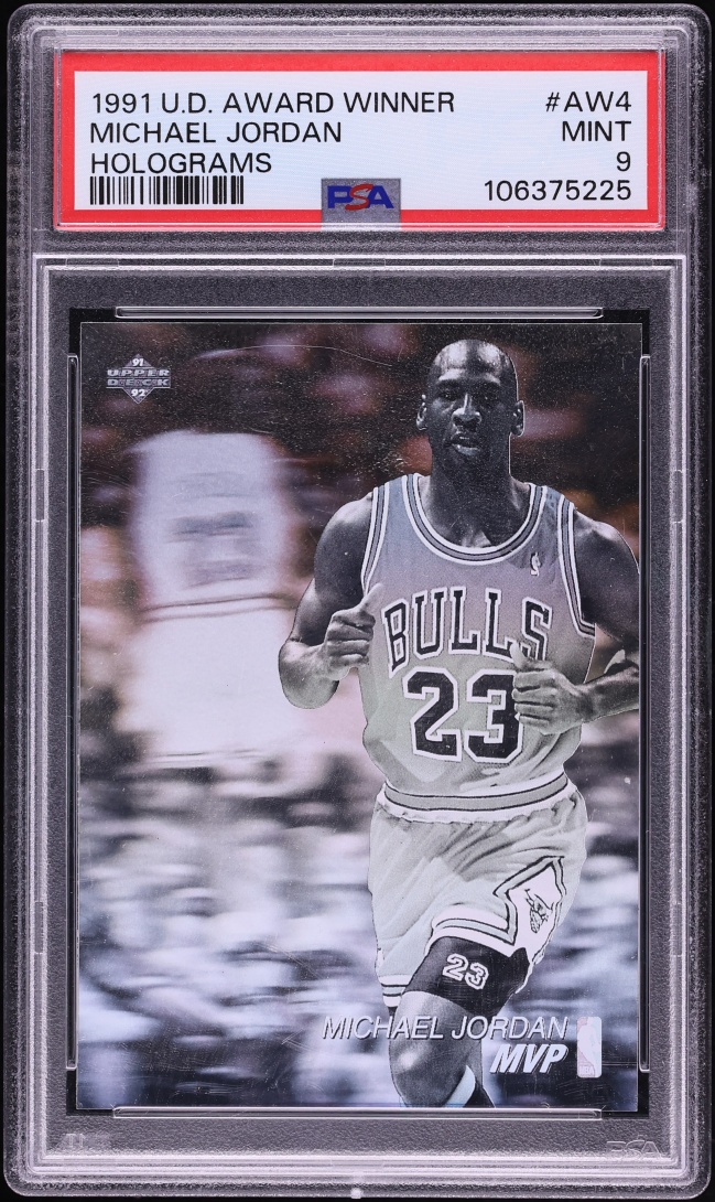 1991 Upper Deck Award Winner Holograms Michael Jordan #AW4 PSA 9 MINT