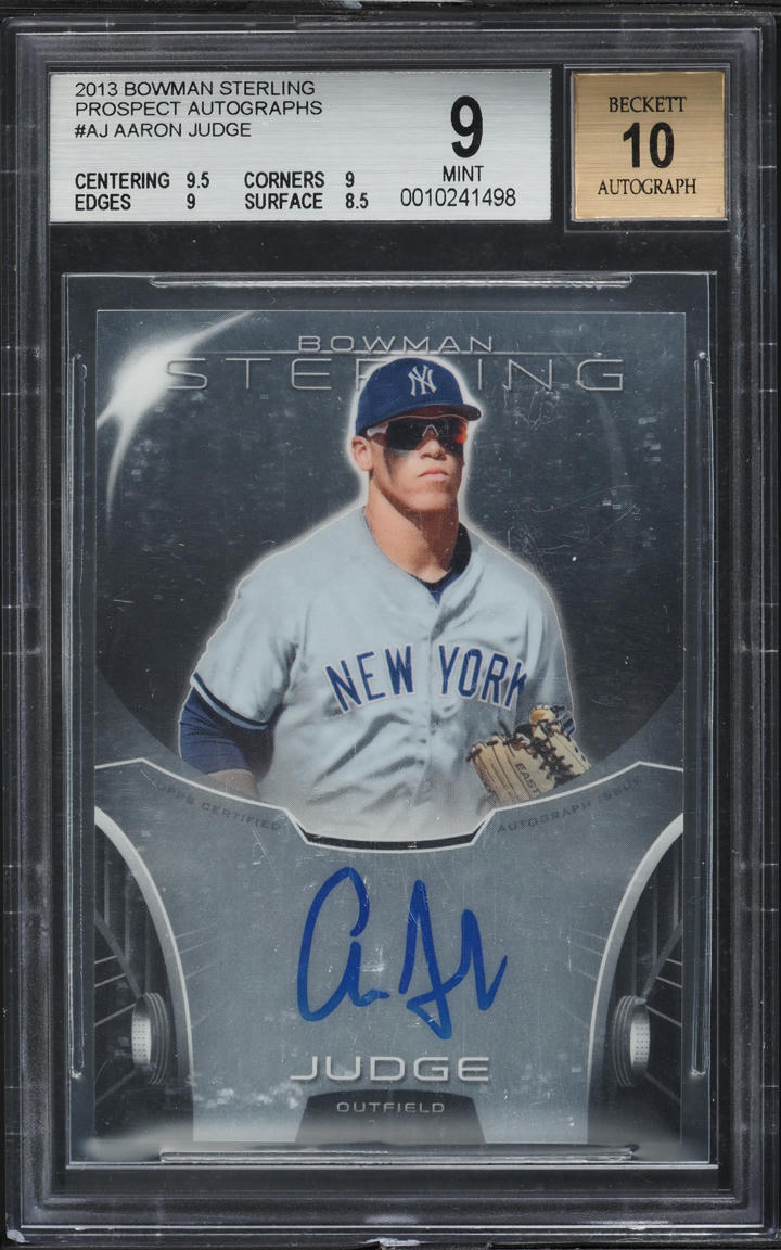 2013 Bowman Sterling Aaron Judge PROSPECT AUTO #BSAP-AJ BGS 9 MINT