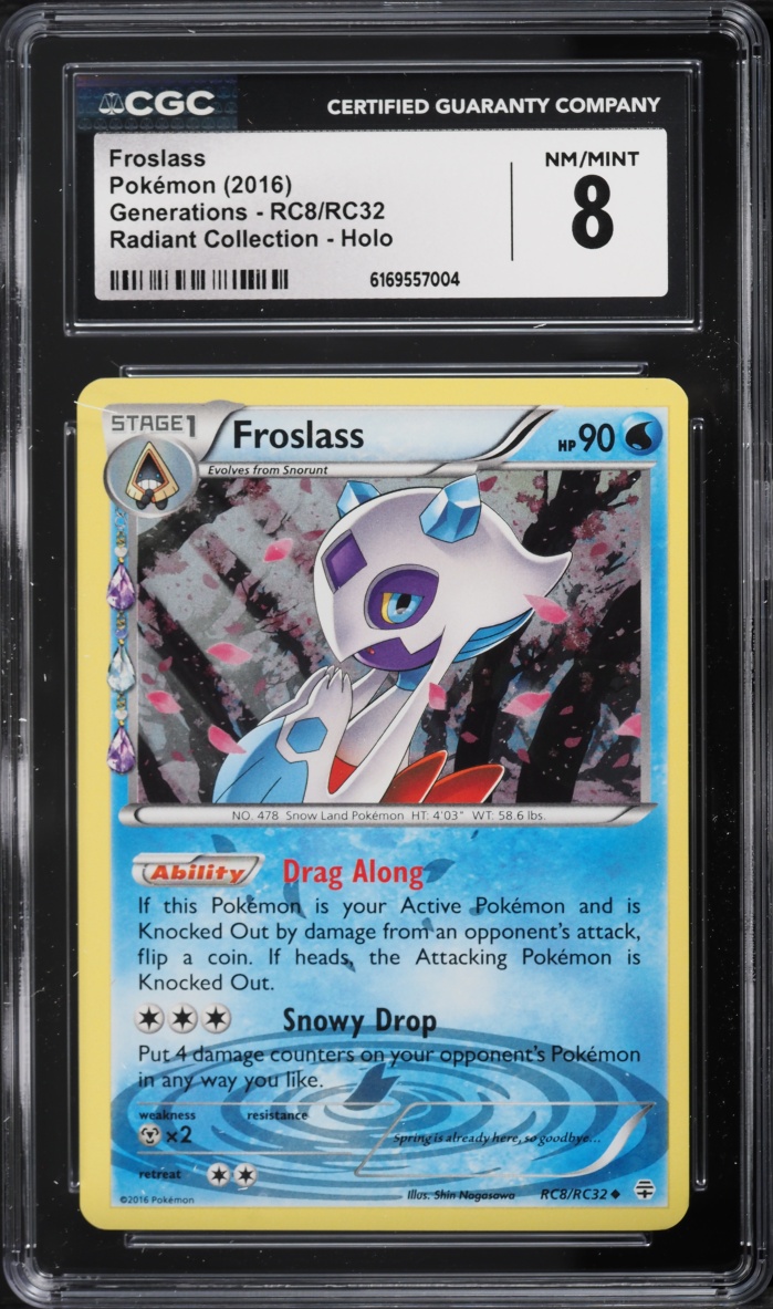 2016 Pokemon XY Generations Radiant Collection Holo Froslass #RC8 CGC 8 NM-MT