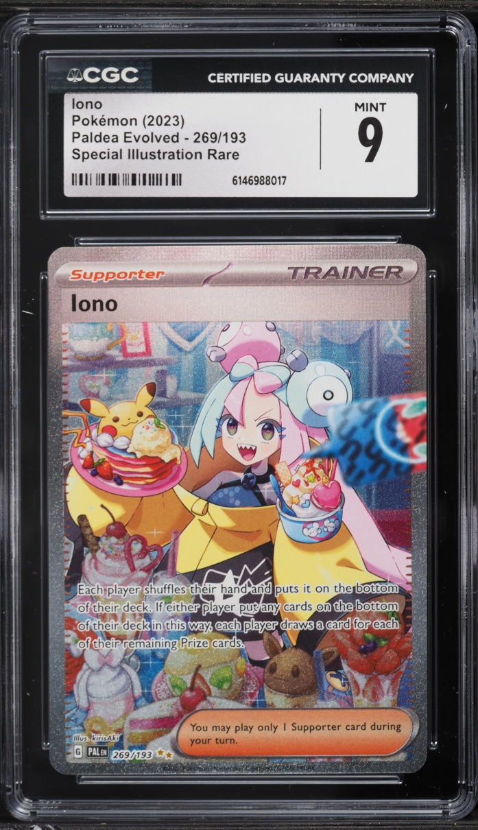 2023 Pokemon Scarlet & Violet Paldea Evolved SIR Iono #269 CGC 9 MINT