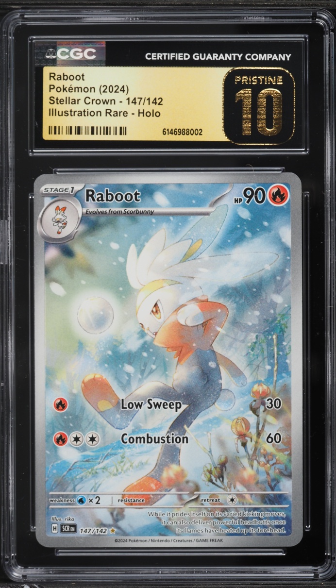 2024 Pokemon Scarlet & Violet Stellar Crown IR Raboot #147 CGC 10 PRISTINE