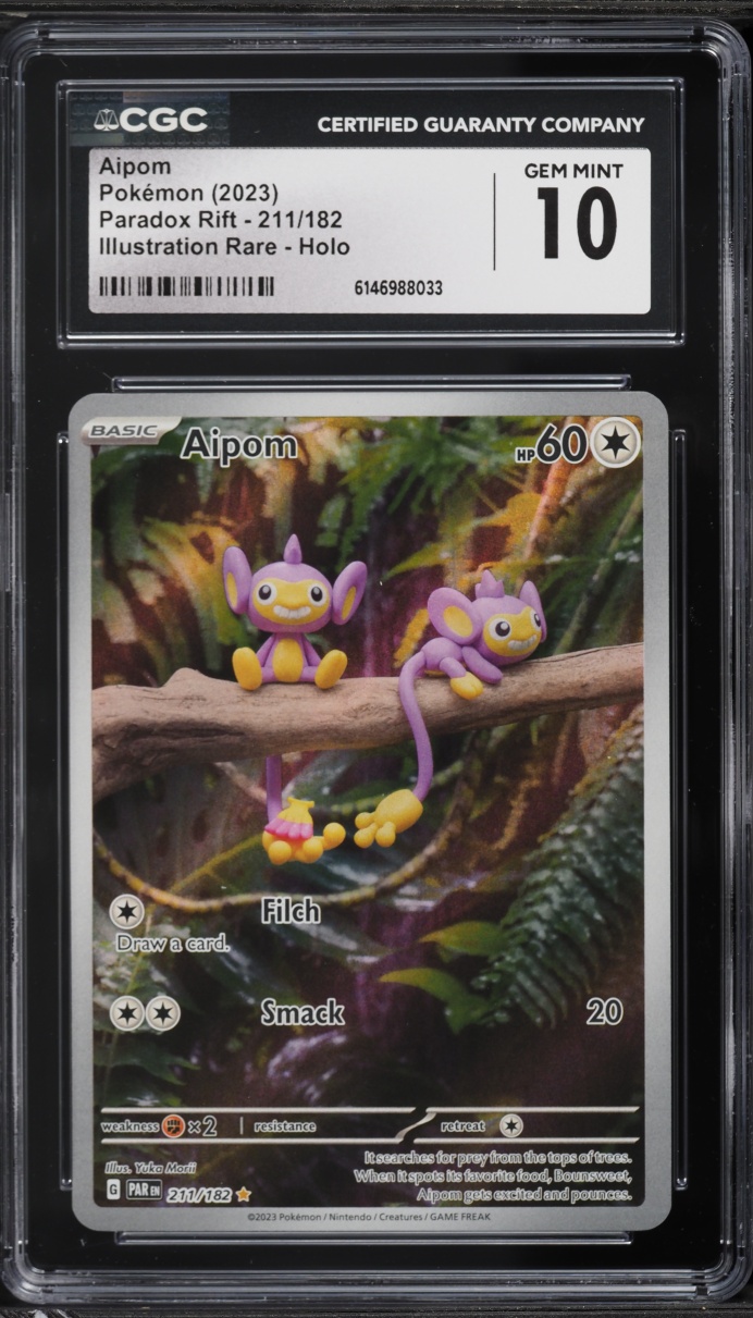 2023 Pokemon Scarlet & Violet Paradox Rift IR Aipom #211 CGC 10 GEM MINT