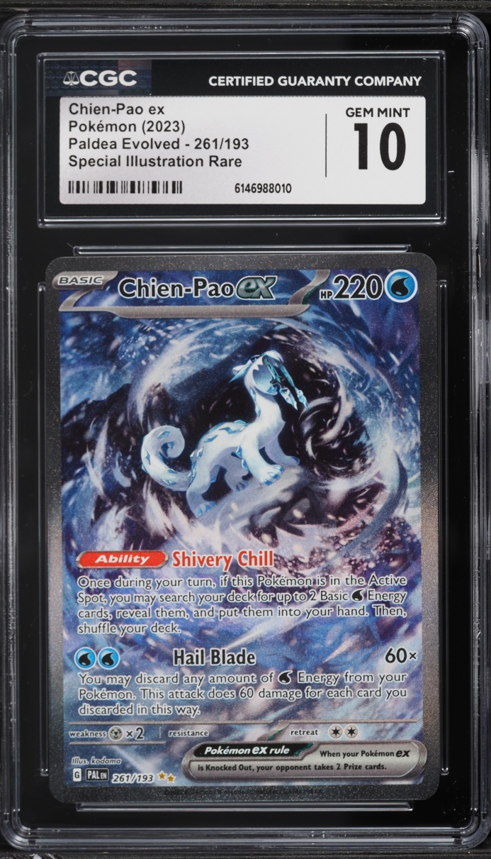 2023 Pokemon Scarlet & Violet Paldea Evolved SIR Chien-Pao ex #261 CGC 10 GEM MINT