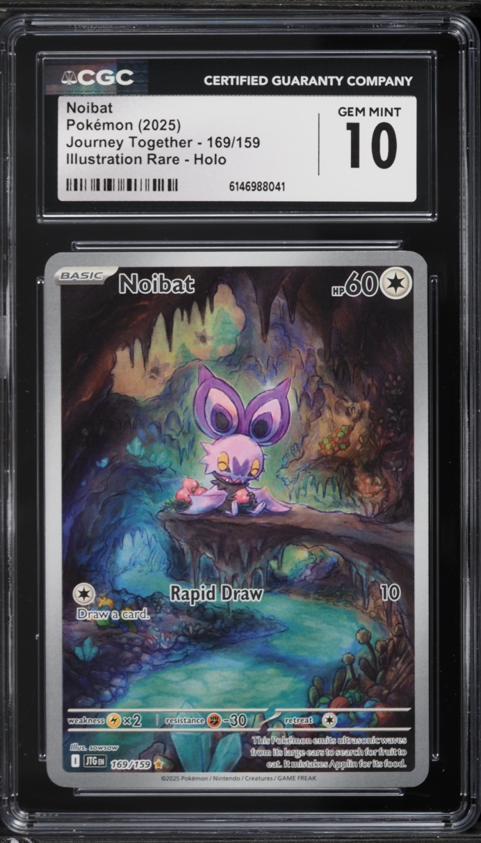 2025 Pokemon Scarlet & Violet Journey Together IR Noibat #169 CGC 10 GEM MINT