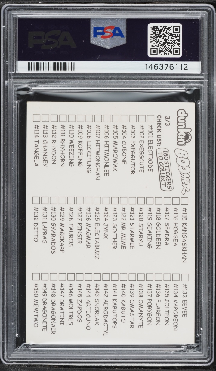 2000 Dunkin Boomer Pokemon Stickers Charizard #6 PSA 4 VGEX