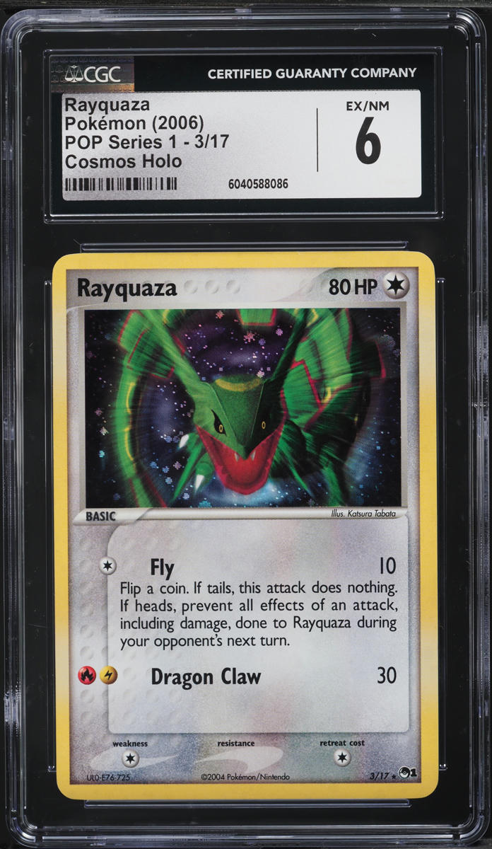 2006 Pokemon POP Series 1 Cosmos Holo Rayquaza #3 CGC 6 EXMT
