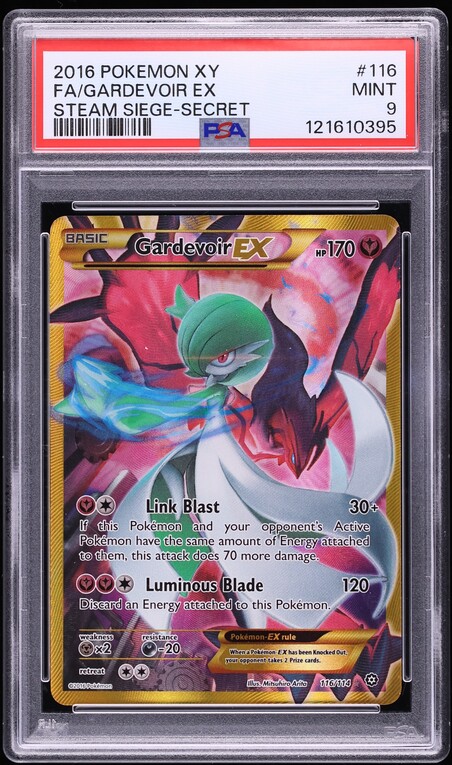 2016 Pokemon XY Steam Siege Full Art Gardevoir EX #116 PSA 9 MINT