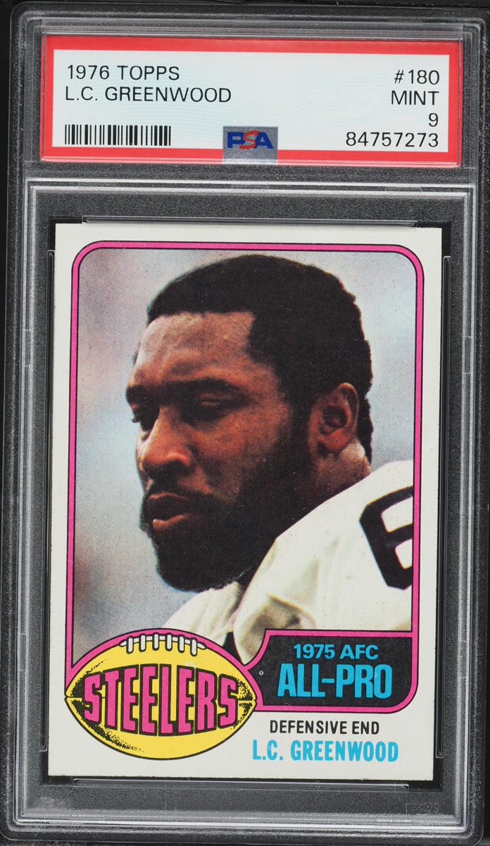 1976 Topps Football L.C. Greenwood #180 PSA 9 MINT