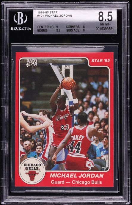 1984 Star Basketball Michael Jordan ROOKIE #101 BGS 8.5 NM-MT+