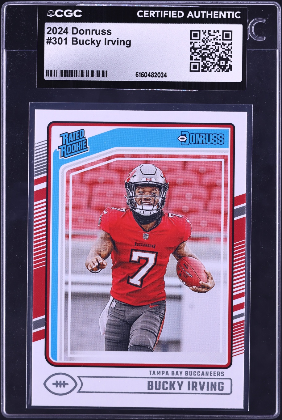 2024 Donruss Football Bucky Irving ROOKIE #301 CGC AUTH