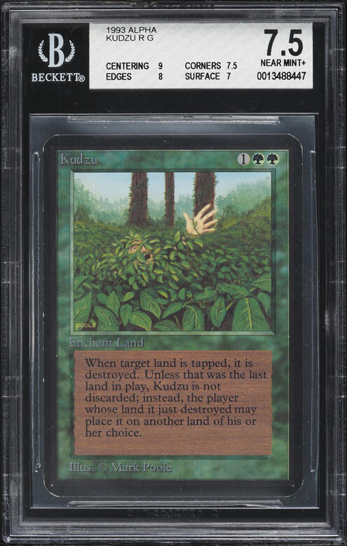 1993 Magic The Gathering MTG Alpha Forcefield BGS 8.5 NM-MT+ on