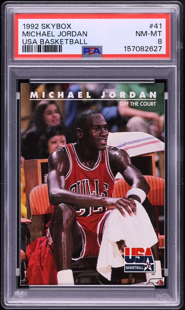 1992 Skybox USA Basketball Michael Jordan #41 PSA 8 NM-MT