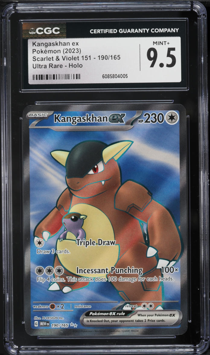 2023 Pokemon Scarlet & Violet 151 Full Art Kangaskhan ex #190 CGC 9.5 MINT+