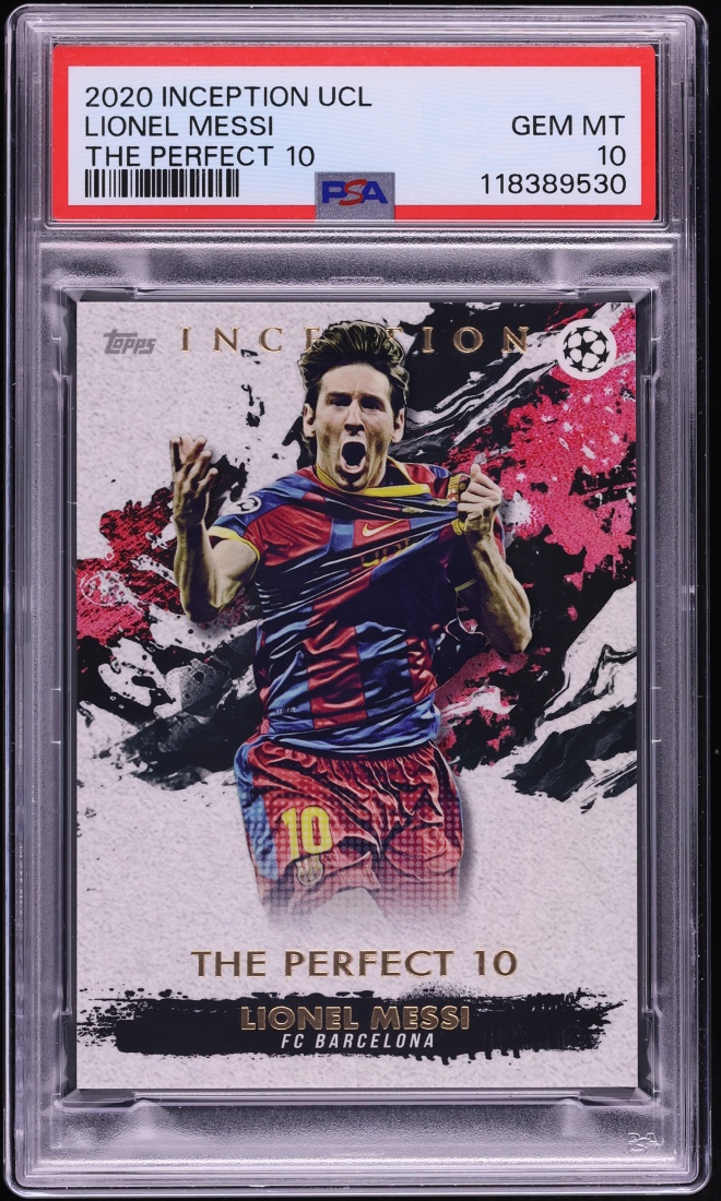 2020 Topps Inception UEFA The Perfect 10 Lionel Messi PSA 10 GEM MINT