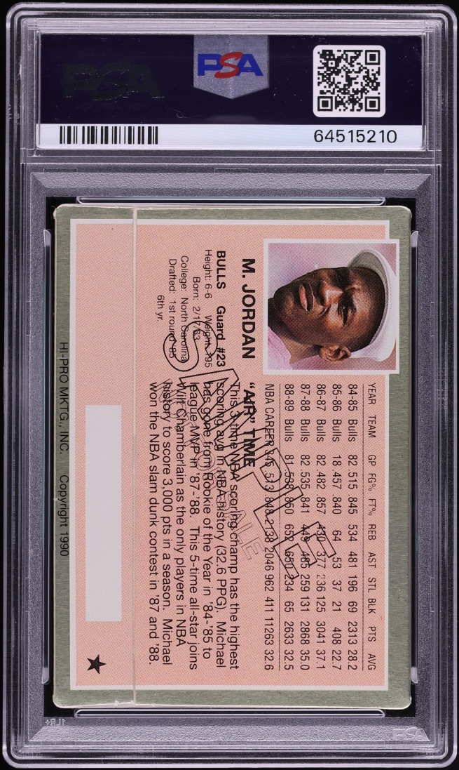 1990 Action Packed Promos Gold Michael Jordan PSA 9 MINT - Photo 2