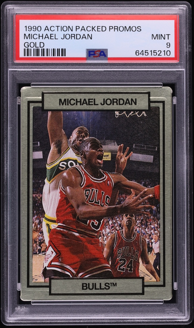 1990 Action Packed Promos Gold Michael Jordan PSA 9 MINT