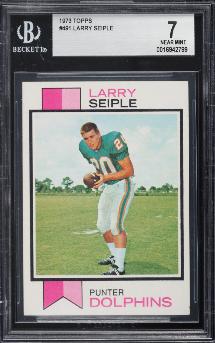 1973 Topps Football Larry Seiple #491 BGS 7 NRMT