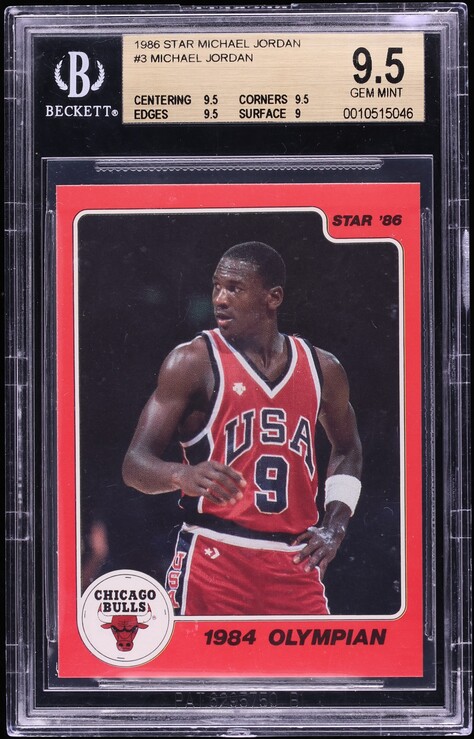 1986 Star MJ Michael Jordan ROOKIE #3 BGS 9.5 GEM MINT