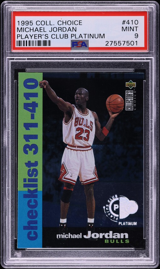 1996 Ultra Platinum Medallion Michael Jordan #P-280 PSA 9 MINT on