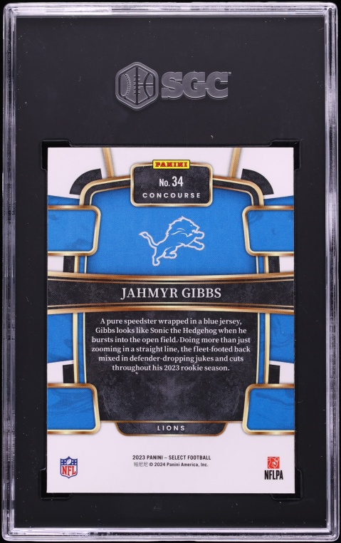 2023 Select Concourse Jahmyr Gibbs ROOKIE #34 SGC 8.5 NM-MT+