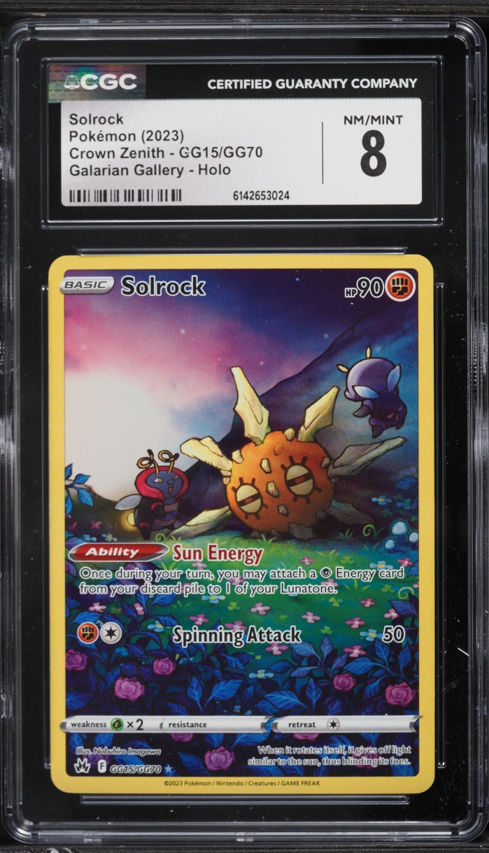 2023 Pokemon Sword & Shield Crown Zenith Alt Art Solrock #GG15 CGC 8 NM-MT