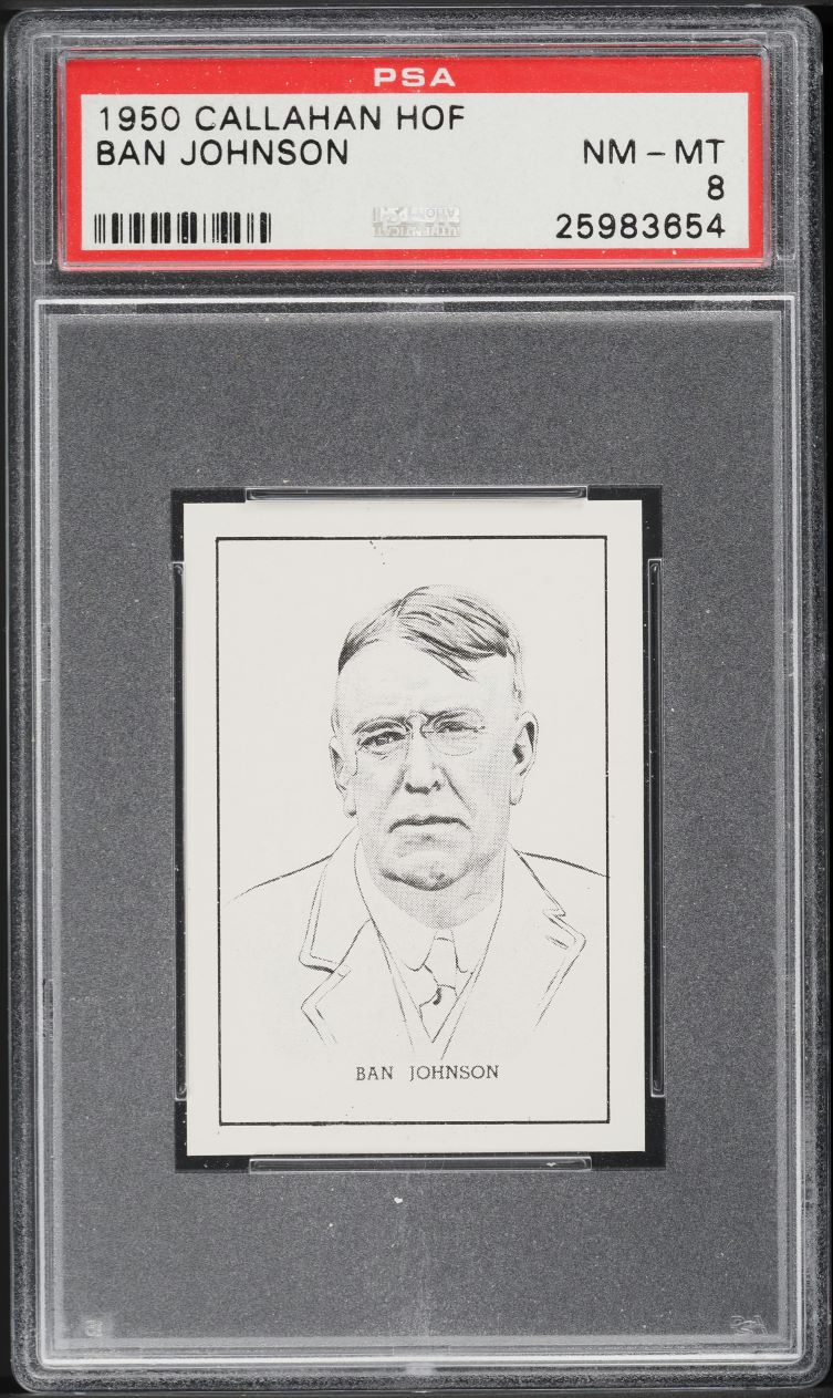 1950 Callahan Hall Of Fame Ban Johnson PSA 8 NM-MT on Fanatics Collect