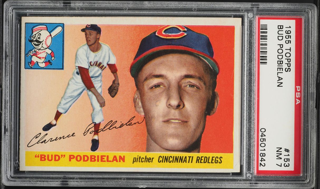1955 Topps Bud Podbielan #153 PSA 7 NRMT
