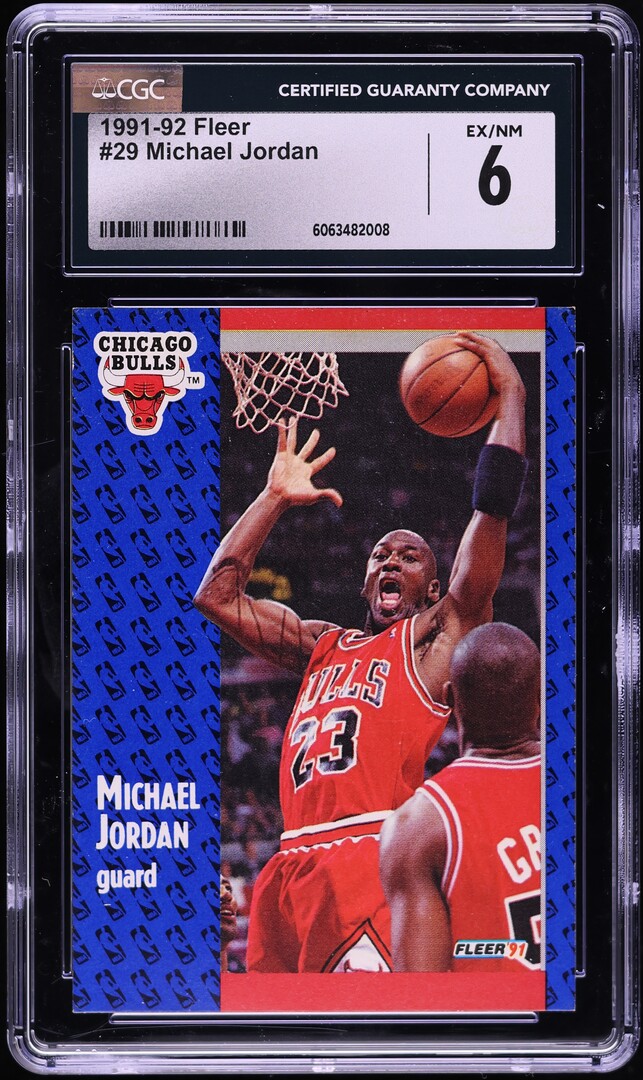 1991 Fleer Basketball Michael Jordan #29 CGC 6 EXMT