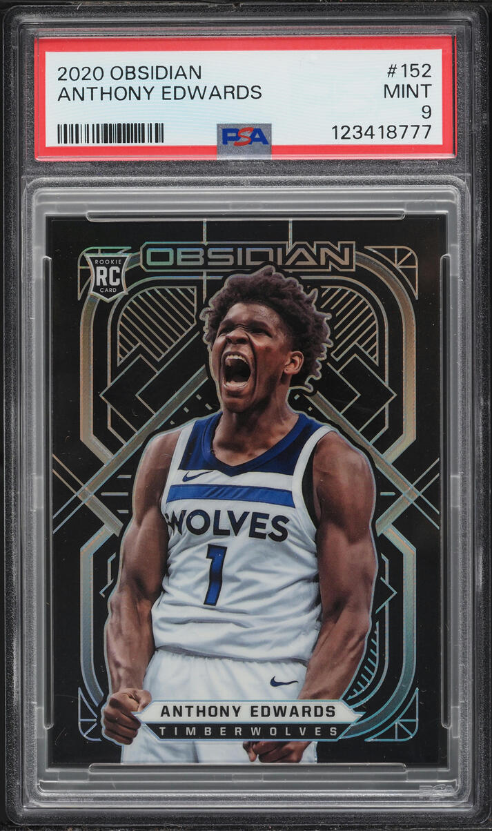 2020 Panini Obsidian Anthony Edwards ROOKIE #152 PSA 9 MINT