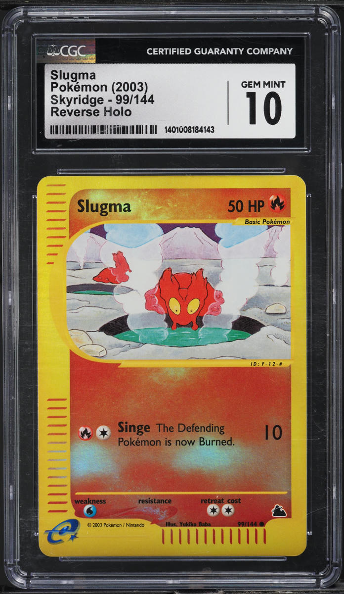 2003 Pokemon Skyridge Reverse Holo Slugma #99 CGC 10 GEM MINT