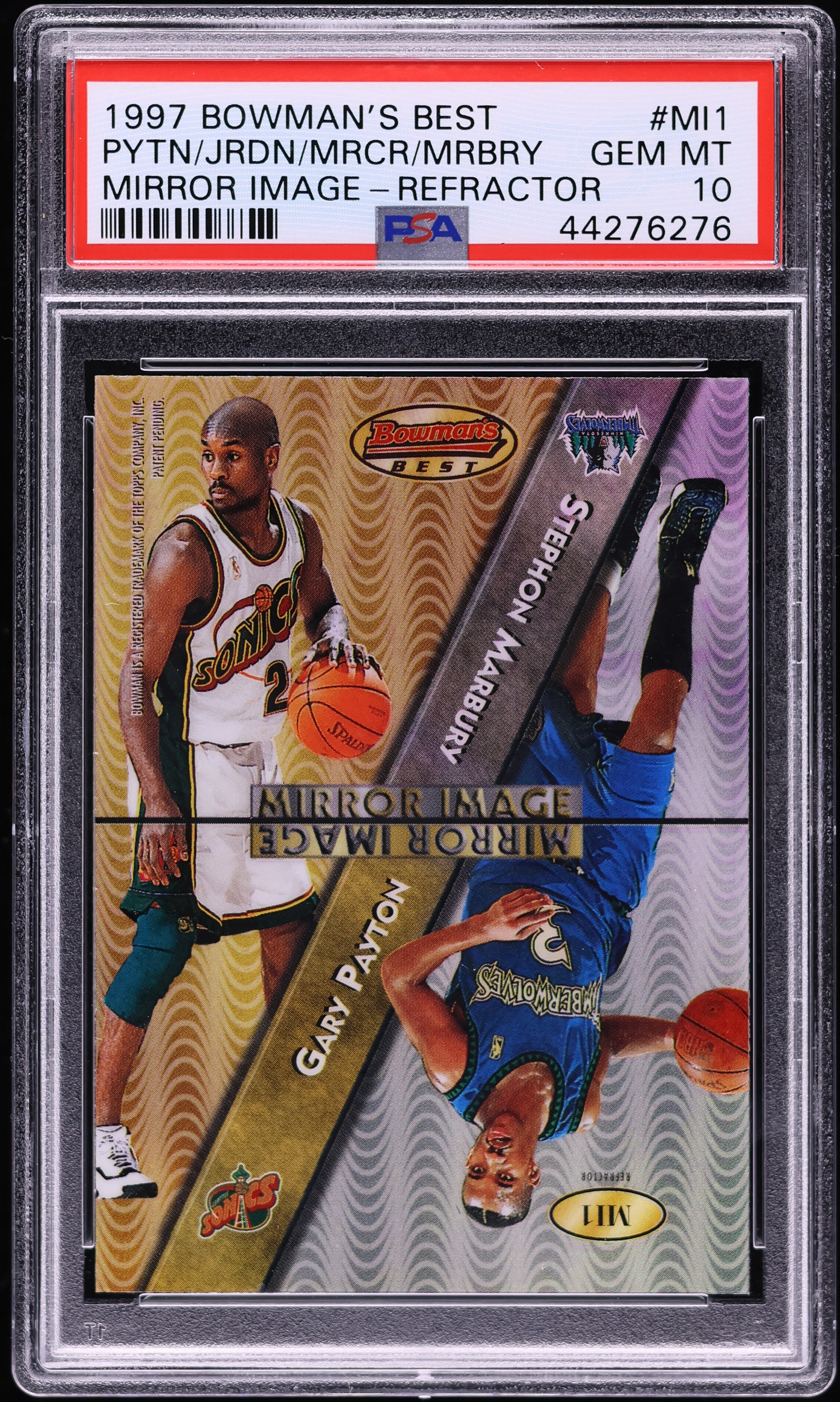 マイケルジョーダン 1997 Bowman's Refractor 1997 Bowman's Best Mirror Image Refractor Michael Jordan