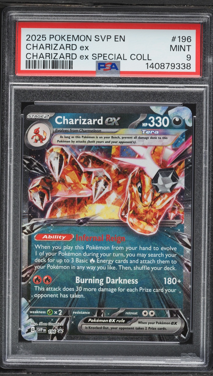 2025 Pokemon Scarlet & Violet Promo Special Collection Holo Charizard ex #196 PSA 9 MINT