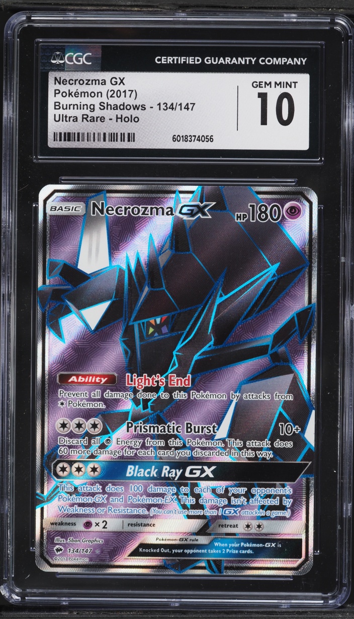 2017 Pokemon SM Burning Shadows Full Art Necrozma GX #134 CGC 10 GEM MINT
