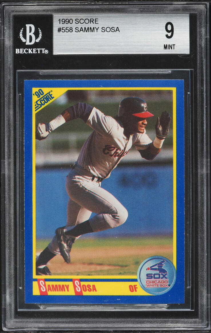 1990 Score Sammy Sosa ROOKIE #558 BGS 9 MINT