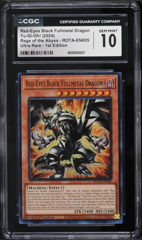 2024 Yu-Gi-Oh! Rage Abyss 1st Edition Red Eyes Black Fullmetal