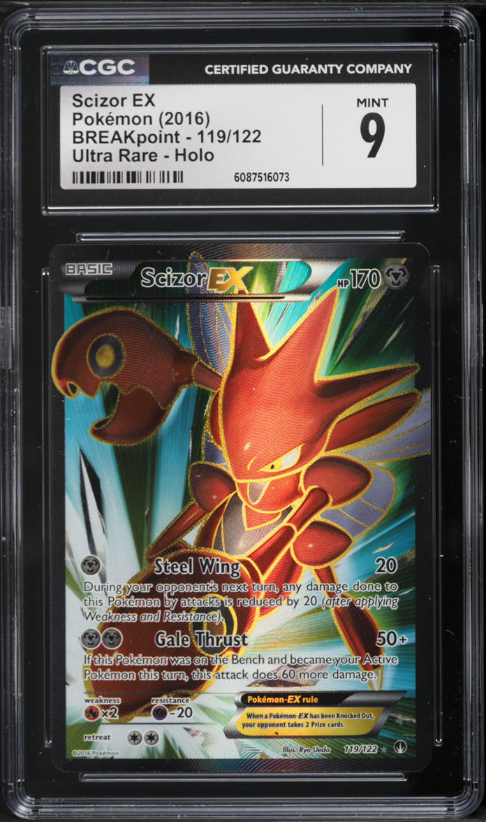 2016 Pokemon XY BREAKpoint Full Art Scizor EX #119 CGC 9 MINT