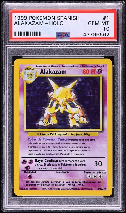 1996 Pokemon Japanese Basic Holo Alakazam #65 PSA 10 GEM MINT on