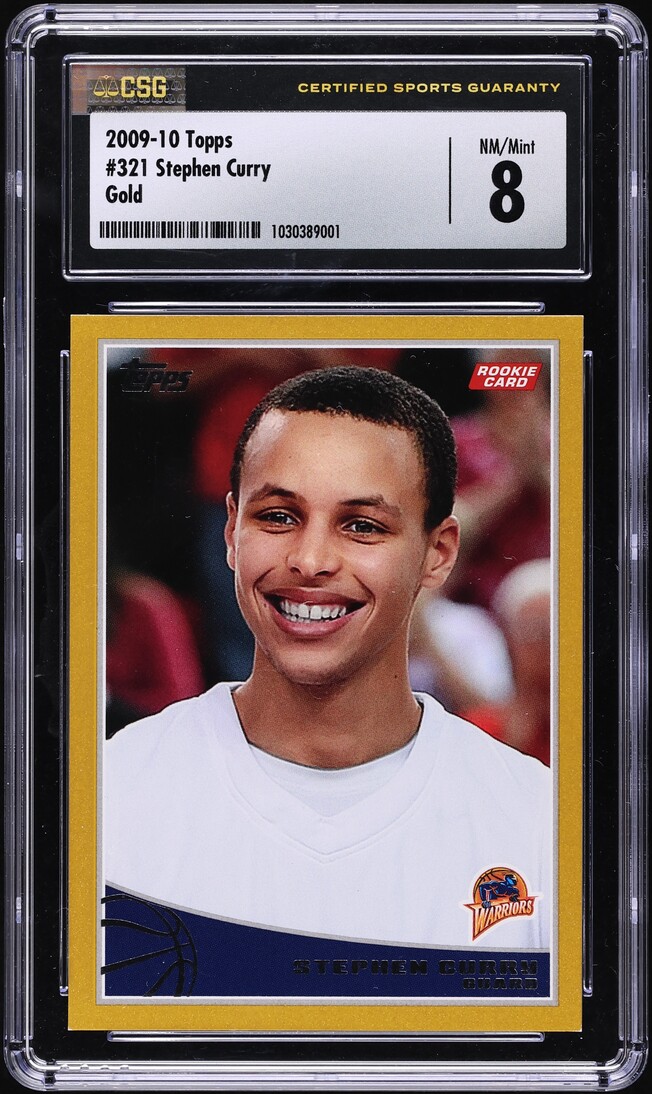 2009 Topps Gold Stephen Curry ROOKIE /2009 #321 CSG 8 NM-MT