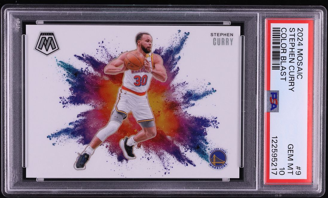 2024 Panini Mosaic Color Blast Stephen Curry #9 PSA 10 GEM MINT