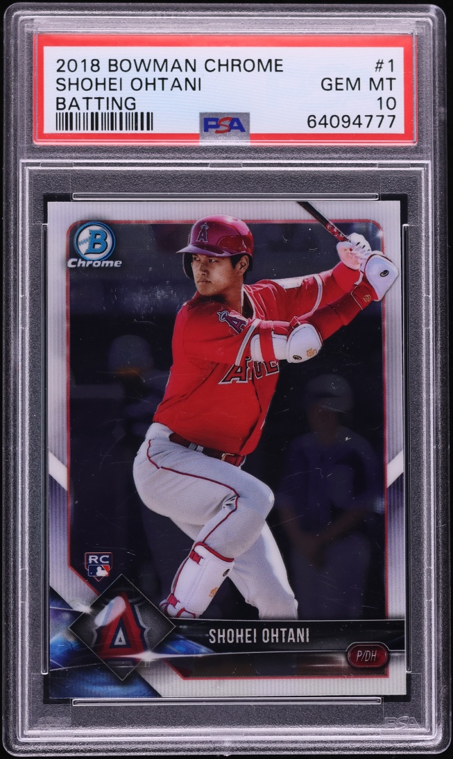2018 Bowman Chrome Shohei Ohtani ROOKIE #1 PSA 10 GEM MINT