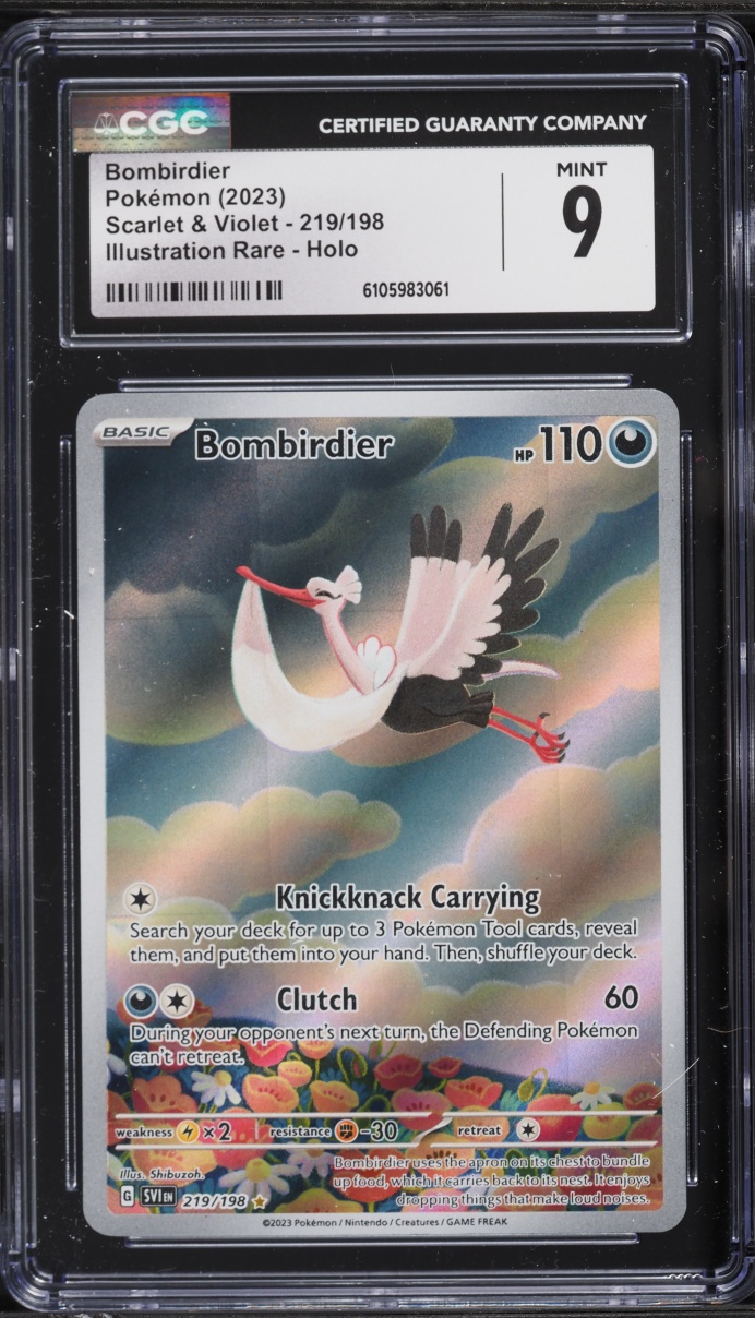 2023 Pokemon Scarlet & Violet IR Bombirdier #219 CGC 9 MINT