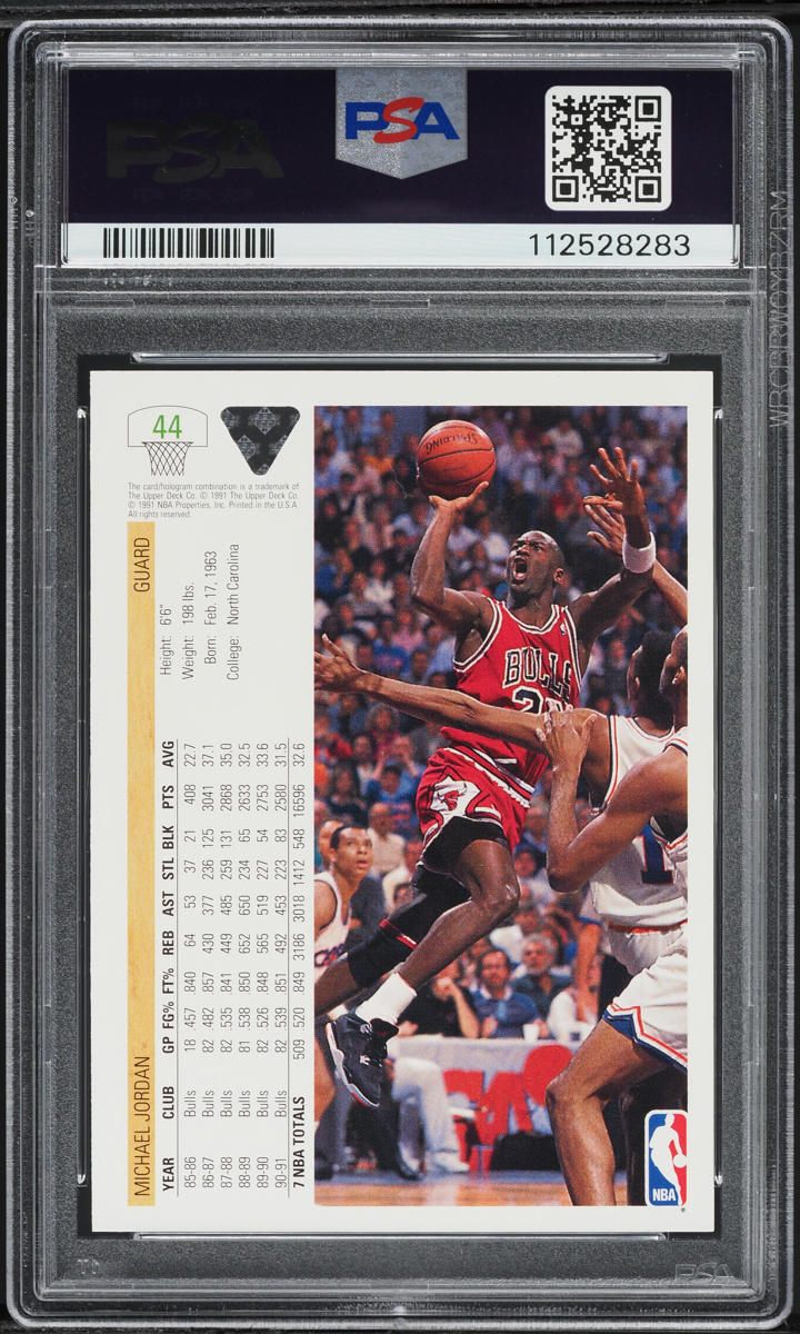 1991 Upper Deck Basketball Michael Jordan #44 PSA 9 MINT