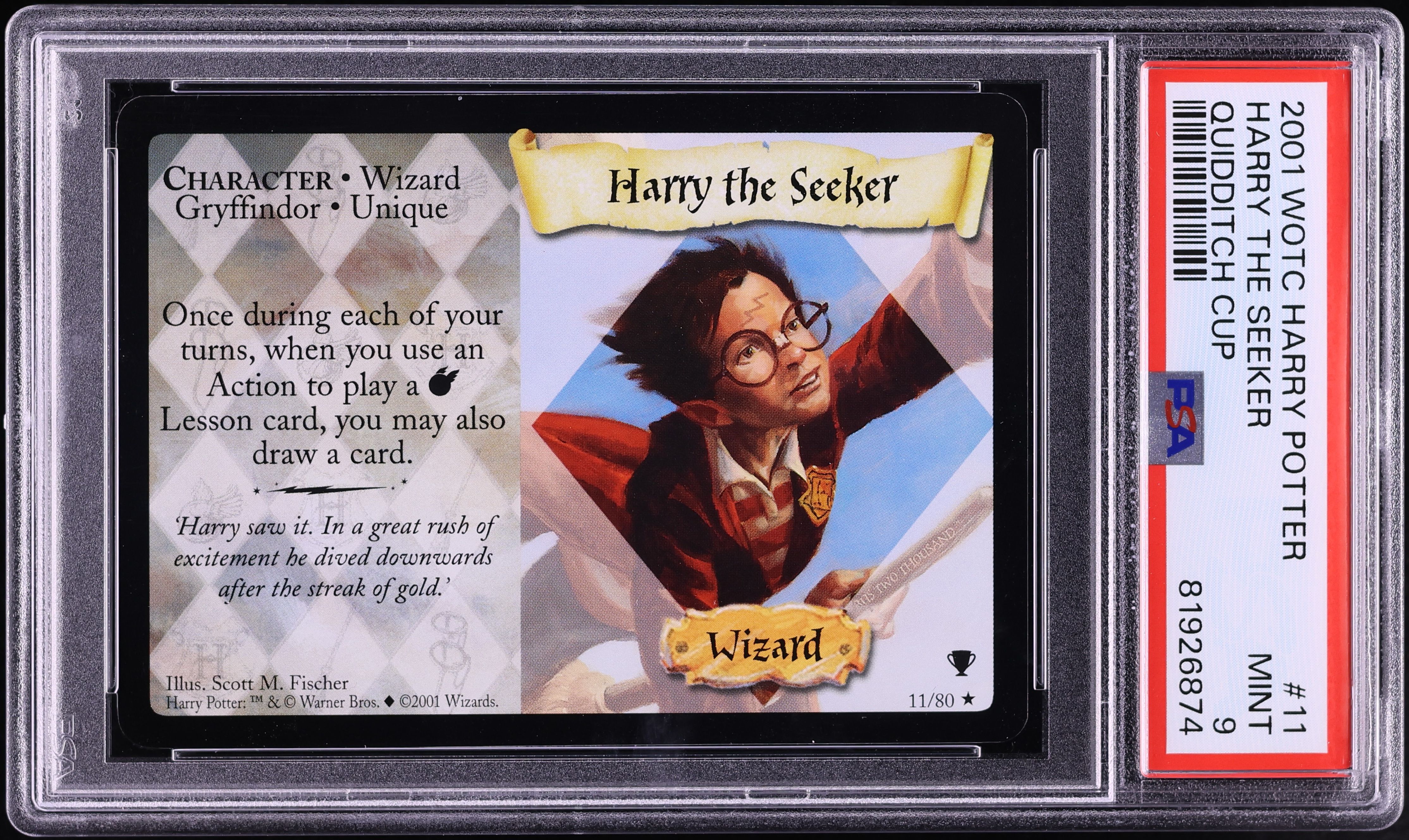 2001 Harry Potter TCG Quidditch Cup Harry The Seeker #11 PSA 9 MINT
