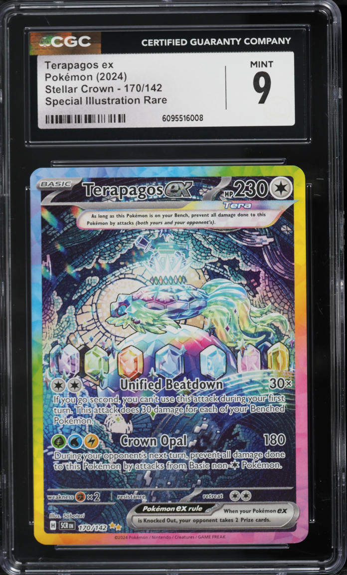 2024 Pokemon Scarlet & Violet Stellar Crown SIR Terapagos Ex #170 CGC 9 MINT