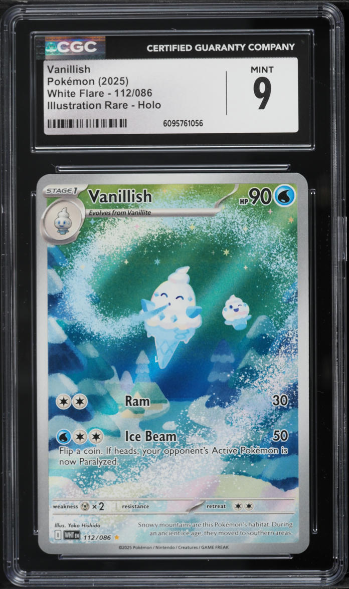 2025 Pokemon Scarlet & Violet White Flare IR Vanillish #112 CGC 9 MINT