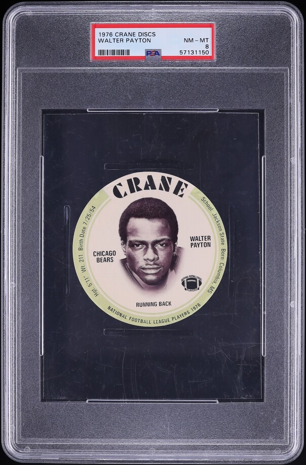 1976 Crane Discs Football Walter Payton ROOKIE PSA 8 NM-MT