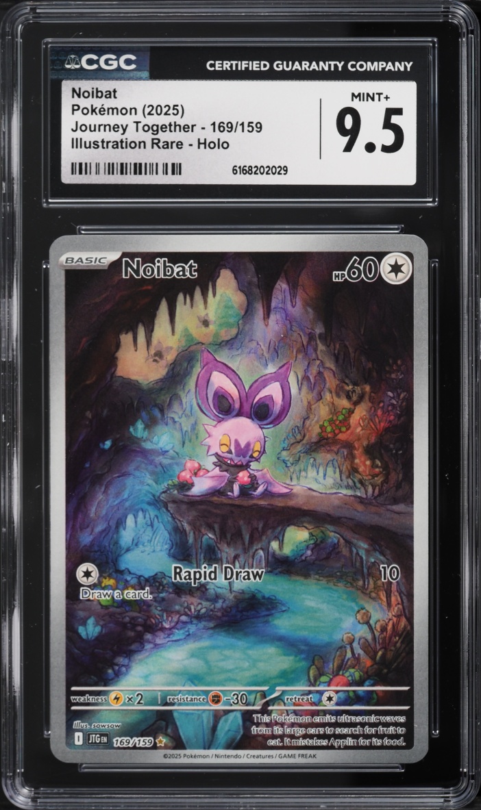 2025 Pokemon Scarlet & Violet Journey Together IR Noibat #169 CGC 9.5 MINT+