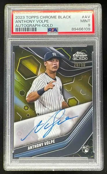 2023 Bowman Chrome Green Anthony Volpe ROOKIE AUTO /99 #CRA-AV PSA